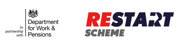 DWP and Restart Scheme logos