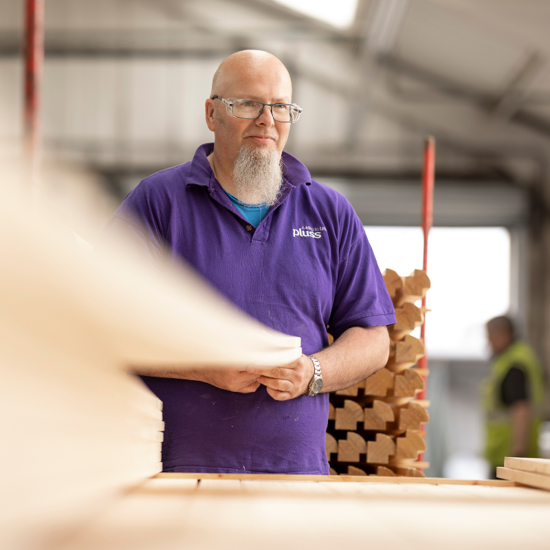 A colleague at Pluss manufacturing