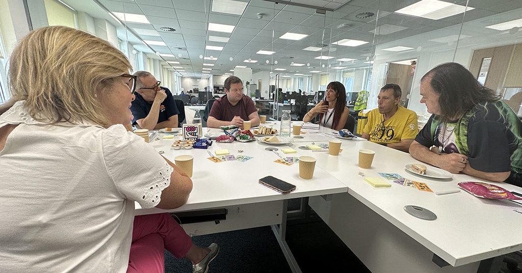 Participants at the People Panel co-design workshop at the Swindon office.